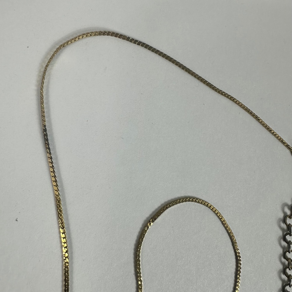 Vintage Christian Dior Necklace Gold Tone Pendant Logo Charm - Picture 5 of 11